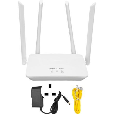 Routeur WiFi Mobile Professionnel 300Mbps 4G LTE avec 4 Antennes, Prise UK 100-240V, Compatible B1/3/5/40 pour Zone Asiatique (1/5)