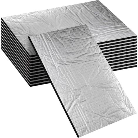 12 Pièces Acoustique Pour Voitures, Mousse Acoustique Blanche, Isolant Thermique Voiture Collant, Mousse Isolante Phonique Haut Parleur Voiture, Isolation Phonique, Isolation Thermique (1/5)