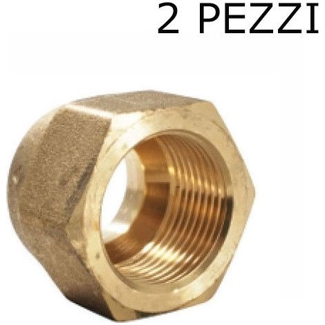 COPPIA 2 PZ BOCCHETTONE CODOLO DADO CLIMATIZZATORE CONDIZIONATORE 23519V 3/8" X 9,56 MM (23518)