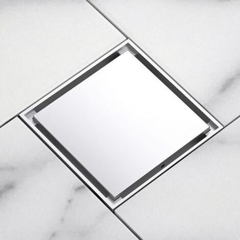 Couvercle de bonde de douche anti-odeur en laiton, pour évacuation de douche, salle de bain et cuisine, dimensions 100 x 100 mm (1/4)