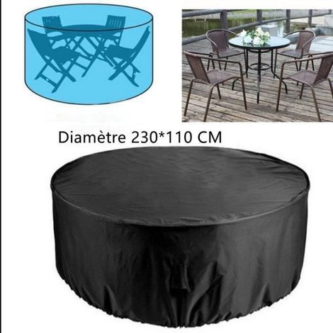 Outdoor furniture cover in 210D Oxford fabric - Waterproof and dustproof - Size 230x110 cm - Black