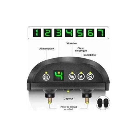 QORVA-Collier Anti-aboiement Chien - 3 Modes Choc Électrique/Vibration/Sensibilité - Aide au Dressage Inoffensif Automatique - IP65 - Batterie Rechargeable - Sangle Réfléchissante - Réglable pour Peti
