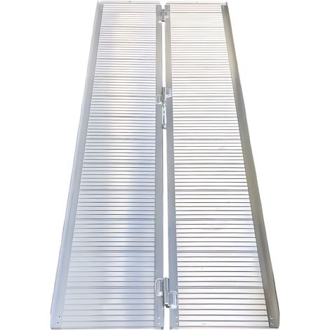 Rampe d'accès en aluminium 300 kg - 2100 x 720 mm - largeur utile 660 mm - pliable MW Tools ARP1004 (1/2)