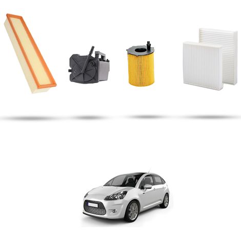 Kit tagliando 4 filtri compatibile con Citroen C3 II 1.6 hdi 66kw dal 2009 (1/5)