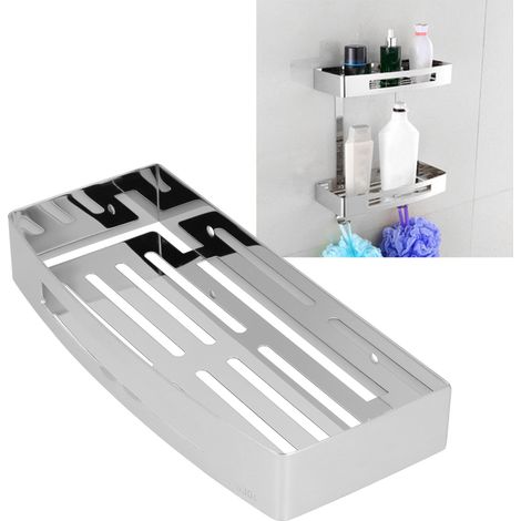 Seifenschale aus Edelstahl 304, wandmontierter Schwammhalter, Duschablage mit Abfluss, WC-Ablage, Badezimmer im Studentenwohnheim (1/5)