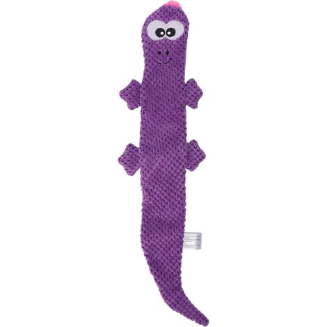 Jouet lézard couinant pour chien, entraînement au meulage des dents, jouets à mâcher en peluche pour animaux de compagnie, violet