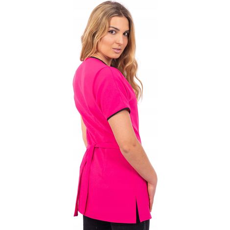 Grembiule cosmetico da parrucchiera da donna antimacchia XXL ROSA nero bianco (1/5)