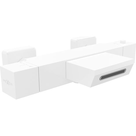 Mexen Cube miscelatore termostatico per vasca da bagno, bianco - 77360-20 (1/2)
