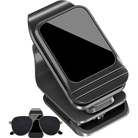 Porte-lunettes de voiture - Organisateur intérieur de véhicule - Support de lunettes de soleil avec pince pour pare-soleil Pour berline, camion, caravane, SUV, camping-car, trajets quotidiens, voyage (1/5)