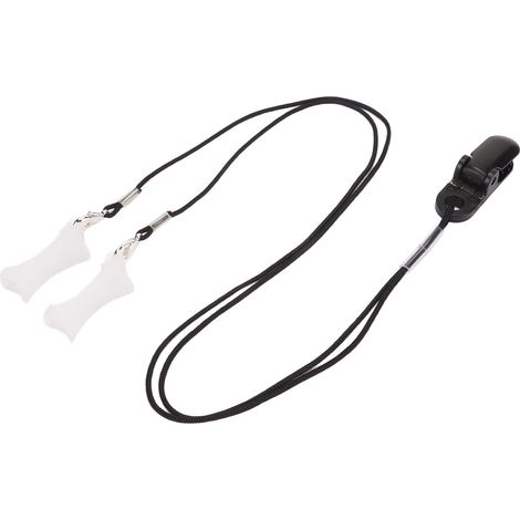 Support pour appareil auditif avec clip, portable, simple et élégant, flexible, noir, pour enfants et personnes âgées. Cordon pour amplificateur de son binaural. (1/5)