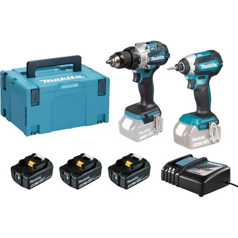 Combo pack 2 machines DHP489 + DTD153 + (3x5.0Ah) en Makpac - MAKITA DLX2507T3J