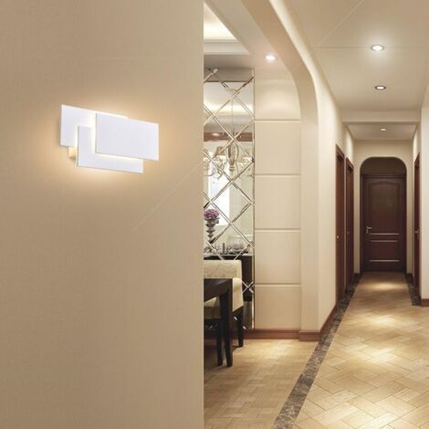 Applique da interno, moderna applique a LED, bianca, 24W, IP20, non dimmerabile, design in alluminio, illuminazione decorativa per camera da letto, corridoio, soggiorno, ufficio, luce bianca calda [Cl (1/4)