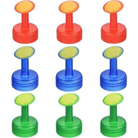 Ulisem Lot de 9 bouchons d'arrosoir de 28 mm de diamètre intérieur pour arrosoirs de jardinage Rouge Vert Bleu (1/4)