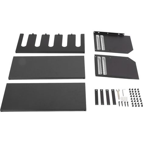 Organiseur mural à outils avec 5 emplacements, support de perceuse robuste pour garage, atelier et rangement, noir (1/5)