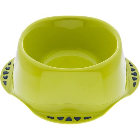 Ciotola alta in plastica modello Maya con gommini antiscivolo per cani e gatti: S