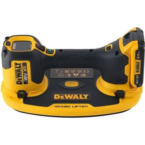 Dewalt – Ventouse à vide XR 18V – Grand écran LCD – Système d'avertissement visuel et sonore – 4 crochets de fixation – DCE590NXJ