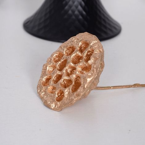 2 Stück getrocknete, kernlose, künstliche Goldrosen (1/2)