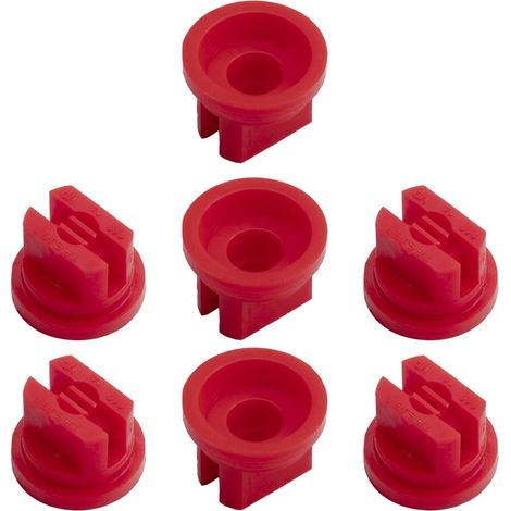 Lot de 14 buses plates en plastique à 110 degrés avec ouverture 0,4 mm pour pulvérisateur dos, jardin, équipement pulvérisation agricole (rouge) - 14pcs Fan Shaped VP110-04 Red (1/5)