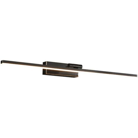 Lampe frontale miroir LED, or frotté noir, 60cm, avec lumière LED tricolore, tension régulière 220V (1/5)