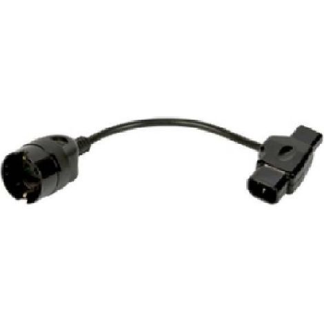Doble adaptador de enchufe para ordenador negro 82879