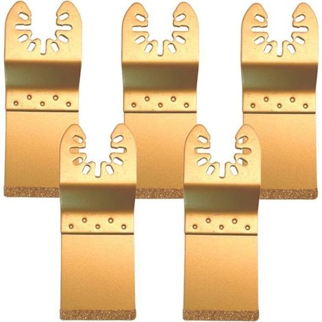 DOLASO Set di 5 lame oscillanti diamantate universali – per utensili multifunzione, taglio preciso di piastrelle, cemento e legno