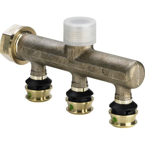 Viega Raxofix-Verteiler, d 16mm, G 3/4, n 3 Siliziumbronze Modell 5326.07, 645601 (1/3)