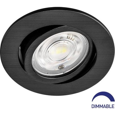 Braytron - Spot encastré LED - 7 W DIM CCT - Diamètre d'encastrement : 70 mm - Diamètre extérieur : 85 mm - Noir (1/5)