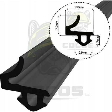 Guarnizione per finestre in PVC S-835x VEKA NERO 1m (1/5)