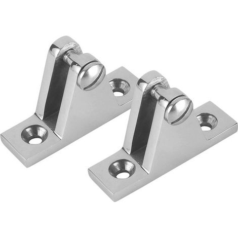 Bisagras de cubierta de acero inoxidable 316, 60x18 mm, herrajes marinos pulidos a espejo. Fácil instalación. (1/5)