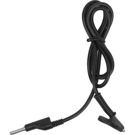 Fil à pince crocodile, connecteur banane en Silicone, câble de test de 4mm pour multimètre 10Anoir (1/5)