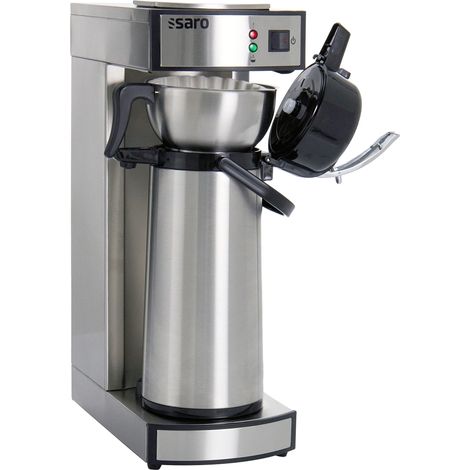 SARO THERMO 24 - Macchina da caffè con caraffa termica a pompa in acciaio inox da 2,2 l, con tempo di infusione di circa 5-6 min., protezione dal funzionamento a secco, da 2,069 kW (1/4)