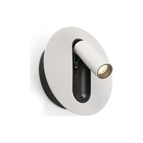 Lettore da muro USB orientabile bianco TIMIT con interruttore 62760 (1/5)
