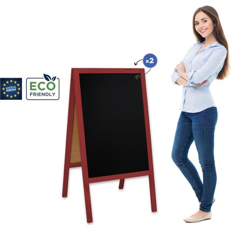 Cartello in legno classico con la lettera L (61x118 cm) - rosso (1/5)