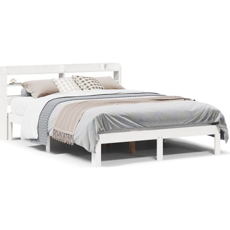 Maison Exclusive - Estructura de cama con cabecero madera pino bl