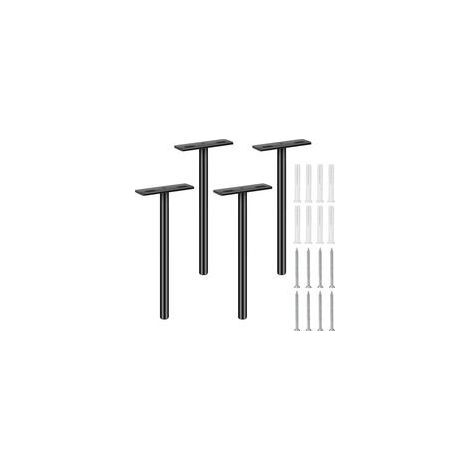 Support d'étagère flottante invisible, 4 pièces, fixation murale cachée, pour étagères en bois (14,2 x 7 cm) (1/5)