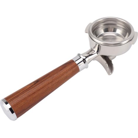58-mm-Kaffeefilter mit 2 Löchern, feines Netzgewebe, Edelstahl, Holzgriff, abnehmbar, Zubehör für NOWWA A Siam Rosewood Kaffeemaschinen (1/5)