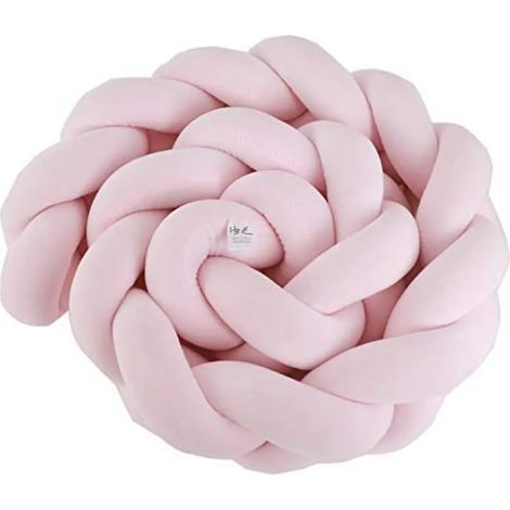 Bettumrandung Kinderbett Baby Krippe Baby Nestchen Weben Bettumrandung Kantenschutz Kopfschutz für Babybett Bettausstattung Kinderbett Stoßstange (150cm, Pink) (1/3)