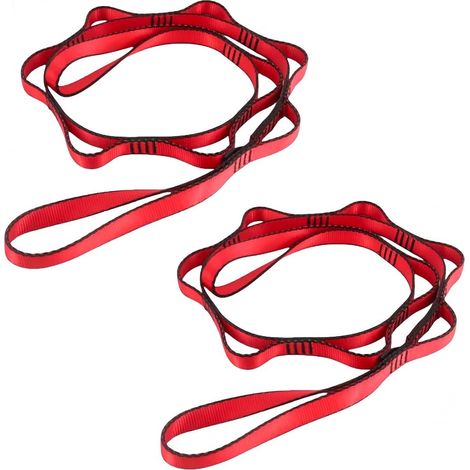 Lot De 2 Sangles D'extension pour Hamac De Yoga, Sangle d'escalade Réglable, Fitness, Pilates Et Exercice, Rouge (1/5)