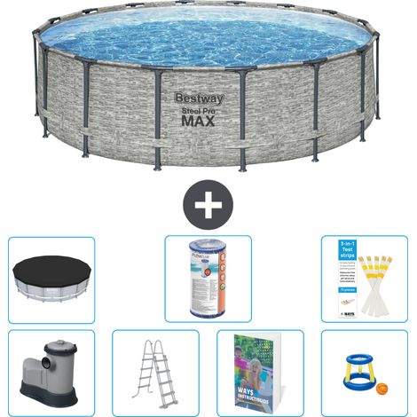 Bestway Steel Pro MAX Rund - 488x122 cm - 8-teilig  S541