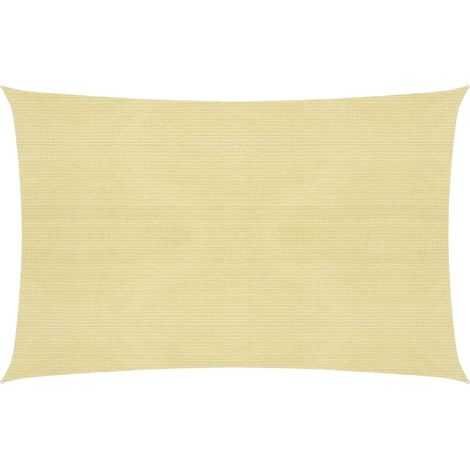 Voile toile d'ombrage parasol 160 g/m² beige 2 x 2,5 m PEHD