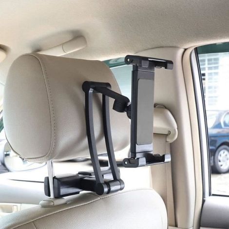 Support pour tablette pour appui-tête de voiture, compatible avec iPhone/Huawei/iPad/Kindle Fire HD (Appareils 5 - 14 pouces) (1/4)
