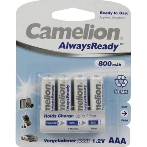 NiMH AAA 1.2 V - 800 mAh 'ALWAYSREADY™' (4 uds./blíster) (1/2)