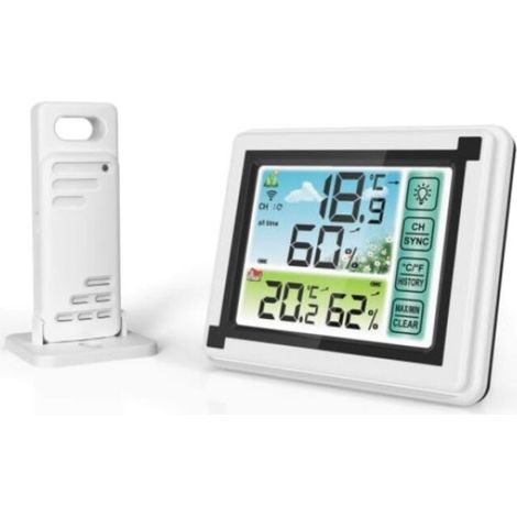 Station météo sans fil IC avec hygromètre pour une utilisation intérieure et extérieure (1/4)