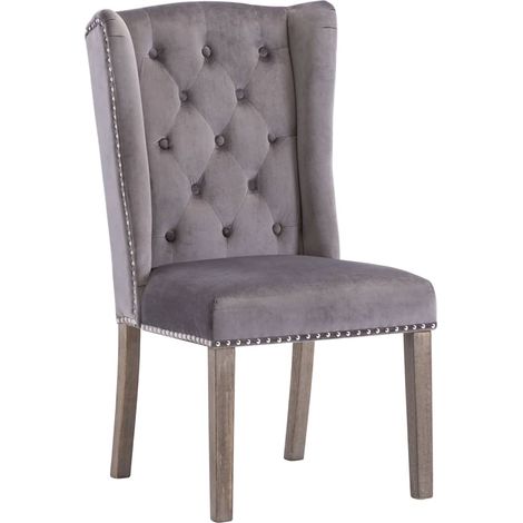 Dining Chair Grey Velvet vidaXL
