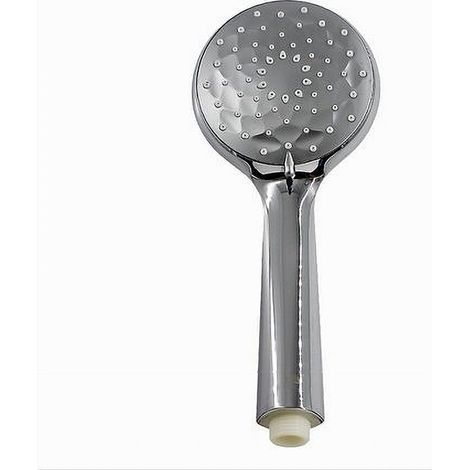 Trade Shop - Doccetta A Telefono Soffione Doccia Bagno Rotondo Inciso 12x27cm Multigetto 52280 - (1/2)
