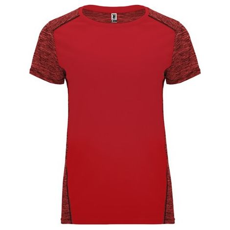 Camiseta técnica bicolor para mujer combinada en espalda y hombros ZOLDER WOMAN M Rojo/Rojo Vigore