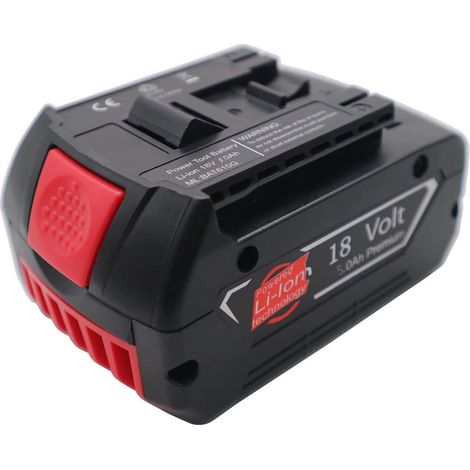Batterie Li-ion de rechange 18 V 5 A pour outils système Bosch 18 V, convient pour batterie sans fil BAT609 BAT609G BAT610G BAT611 BAT612 BAT618 BAT618G BAT619 BAT619G CCS180B 2607336169 (1/5)