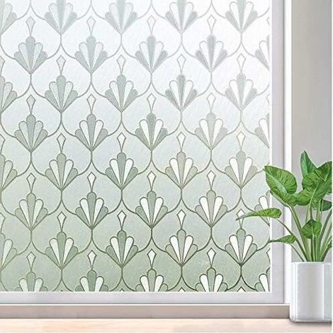 Verre Movie Fenêtre Fenêtre Décoration Mur Mur Funny Fenêtre Funniversine Electricité Statique Shell Flower 50x500cm (1/5)