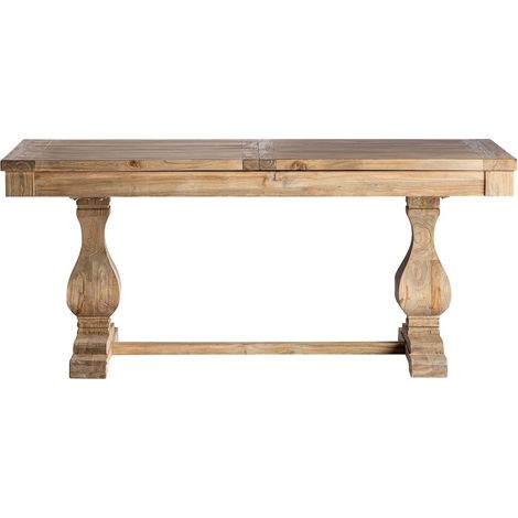 Table à manger rectangulaire à rallonge bois d'orme massif Bukila 180/240 cm (1/5)