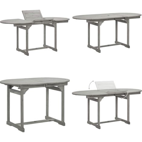 Tavolo da Pranzo per Esterni (120-170)x80x75 cm Massello Acacia - Tavolo in legno acacia - Tavolo da giardino